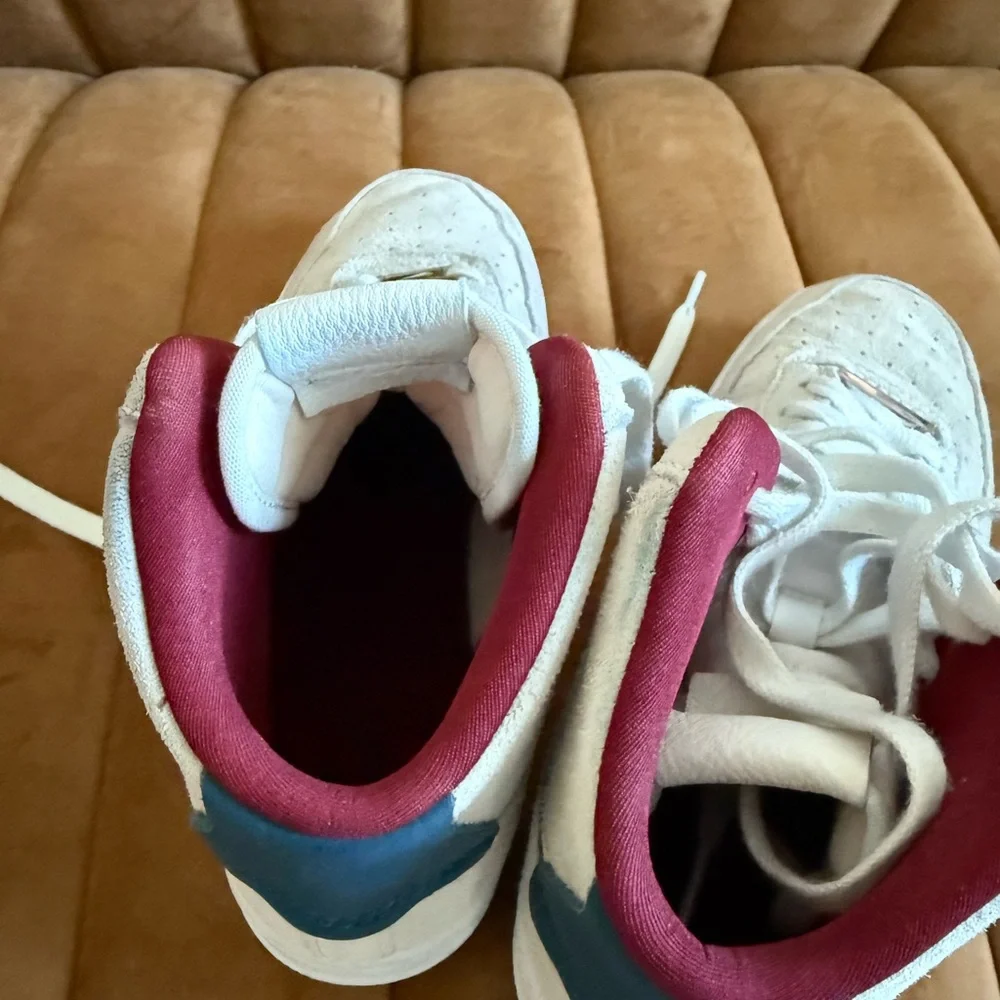 The Nike Air Force 1 Sculpt Grey Suede/Teal & Berry Sz 6.5 - Picture 9 of 11